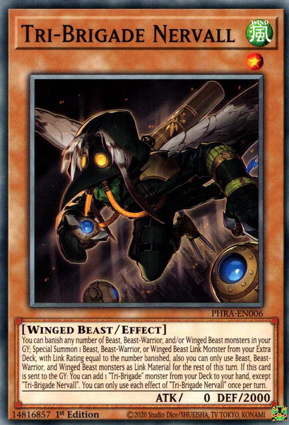 Tri-Brigade Nervall - Phantom Rage YuGiOh trading card