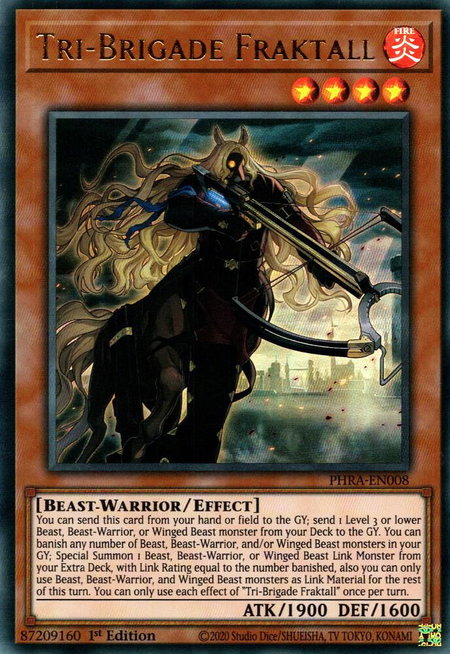 Tri-Brigade Fraktall - Phantom Rage YuGiOh trading card