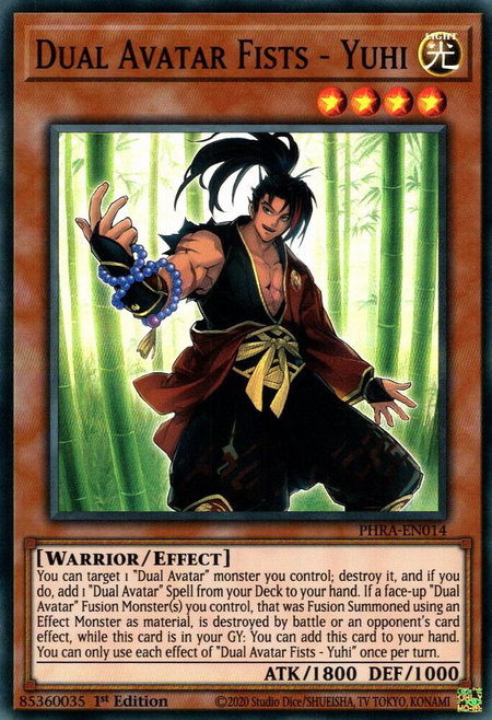 Dual Avatar Fists - Yuhi - Phantom Rage YuGiOh trading card