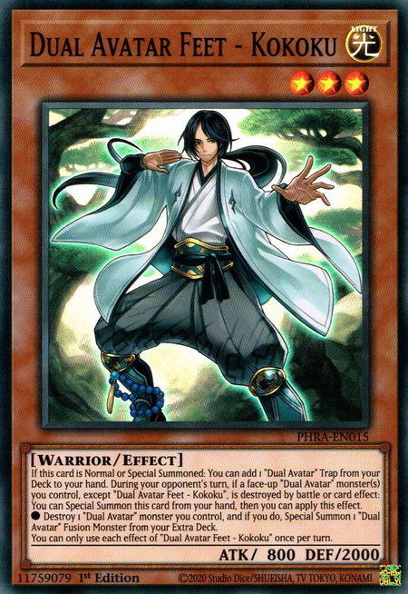 Dual Avatar Feet - Kokoku - Phantom Rage YuGiOh trading card