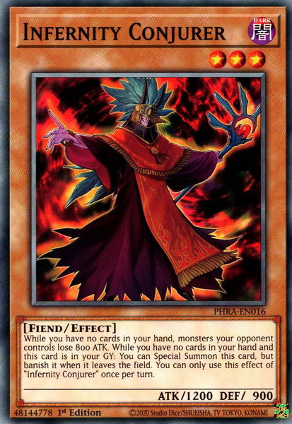 Infernity Conjurer - Phantom Rage YuGiOh trading card