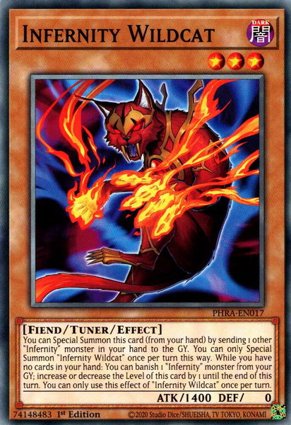 Infernity Wildcat - Phantom Rage YuGiOh trading card