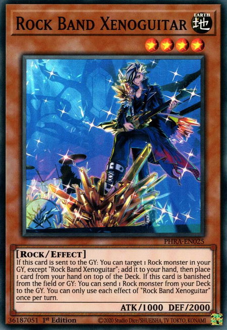 Rock Band Xenoguitar - Phantom Rage YuGiOh trading card