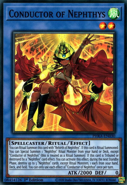 Conductor of Nephthys trading card from Phantom Rage Conductor of Nephthys - Phantom Rage YuGiOh trading card