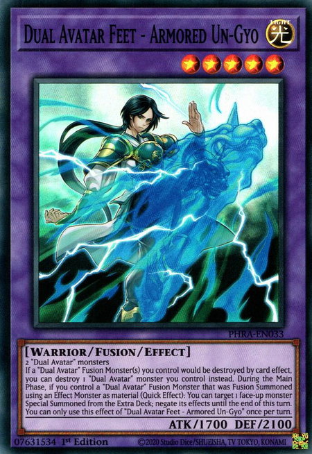 Dual Avatar Feet - Armored Un-Gyo trading card from Phantom Rage Dual Avatar Feet - Armored Un-Gyo - Phantom Rage YuGiOh trading card