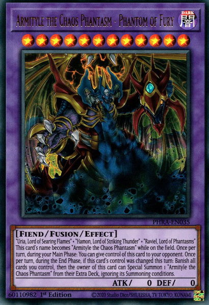 Armityle the Chaos Phantasm - Phantom of Fury trading card from Phantom Rage Armityle the Chaos Phantasm - Phantom of Fury - Phantom Rage YuGiOh trading card