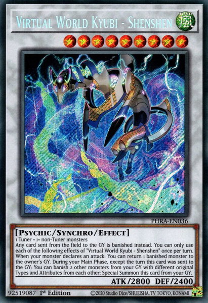 Virtual World Kyubi - Shenshen - Phantom Rage YuGiOh trading card