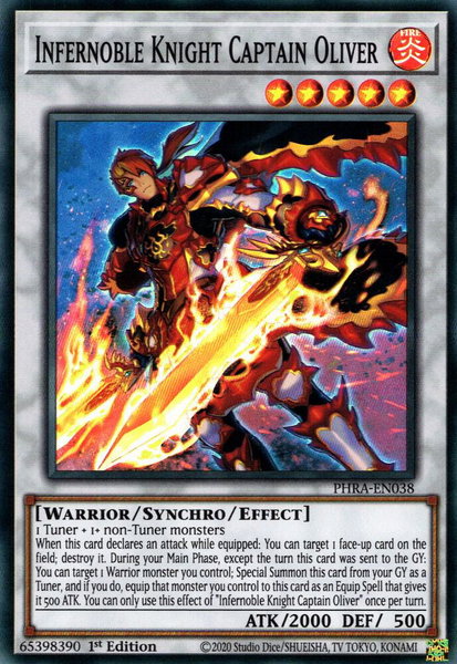 Infernoble Knight Captain Oliver - Phantom Rage YuGiOh trading card