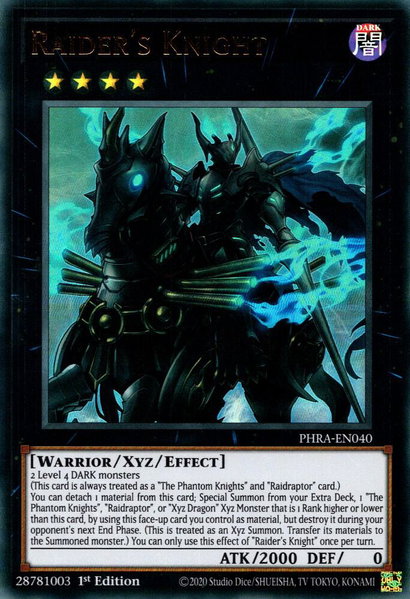 Raider's Knight trading card from Phantom Rage Raider's Knight - Phantom Rage YuGiOh trading card