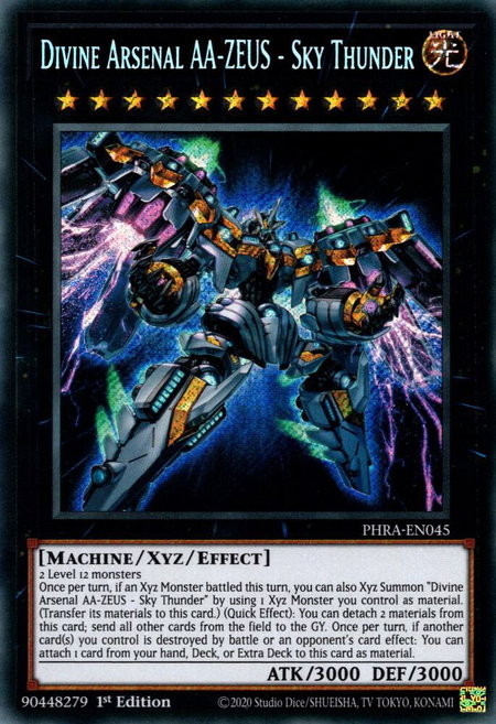 Divine Arsenal AA-ZEUS - Sky Thunder - Phantom Rage YuGiOh trading card
