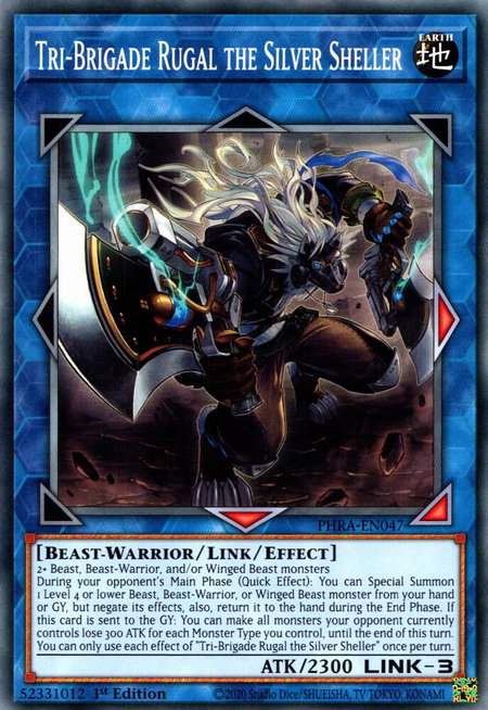Tri-Brigade Rugal the Silver Sheller - Phantom Rage YuGiOh trading card