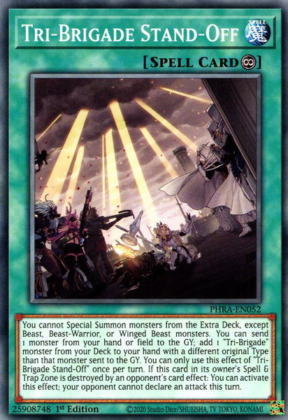 Tri-Brigade Stand-Off - Phantom Rage YuGiOh trading card