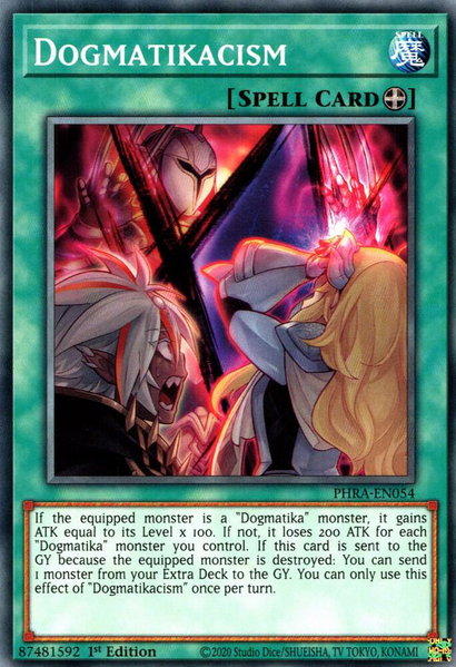 Dogmatikacism trading card from Phantom Rage Dogmatikacism - Phantom Rage YuGiOh trading card