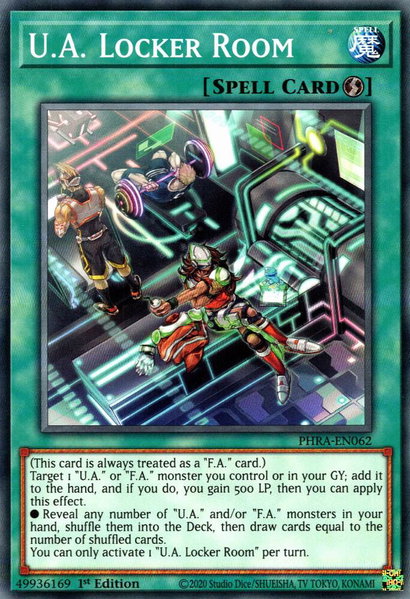 U.A. Locker Room - Phantom Rage YuGiOh trading card