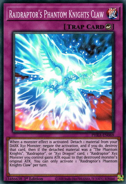 Raidraptor's Phantom Knights Claw - Phantom Rage YuGiOh trading card