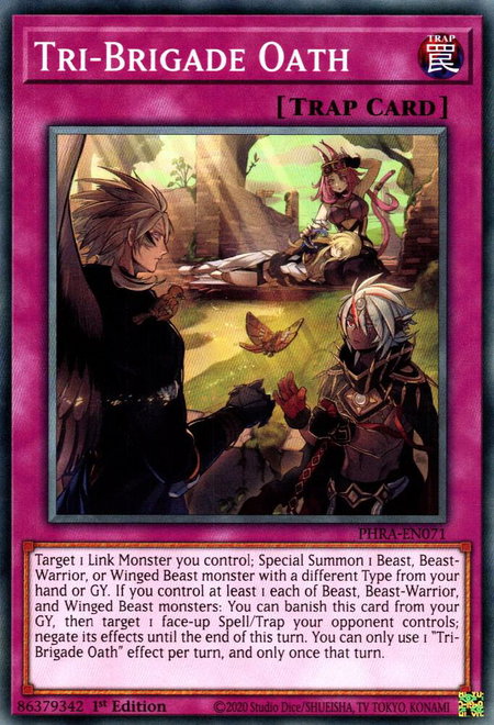 Tri-Brigade Oath - Phantom Rage YuGiOh trading card