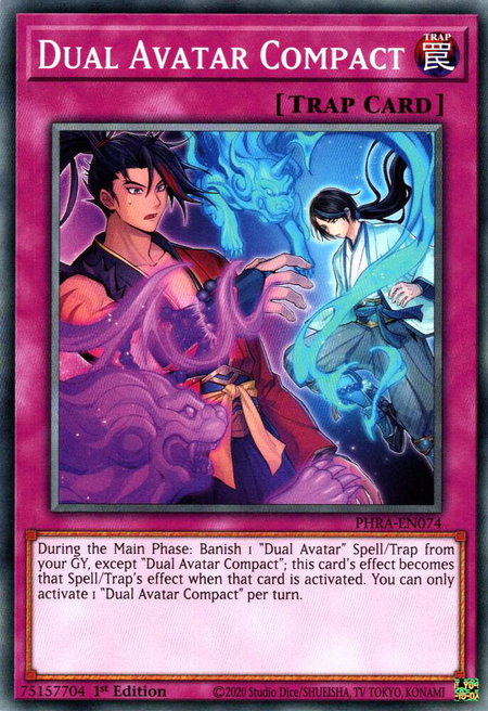 Dual Avatar Compact trading card from Phantom Rage Dual Avatar Compact - Phantom Rage YuGiOh trading card
