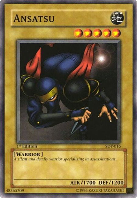 Ansatsu - Starter Deck: Yugi YuGiOh trading card
