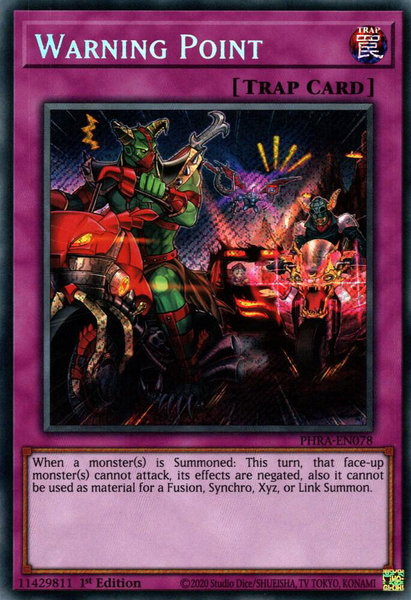 Warning Point - Phantom Rage YuGiOh trading card