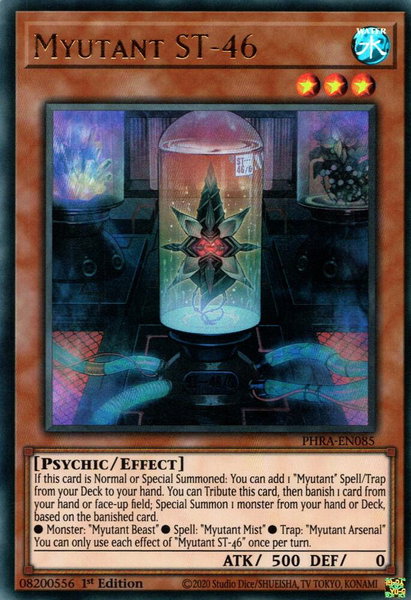 Myutant ST-46 trading card from Phantom Rage Myutant ST-46 - Phantom Rage YuGiOh trading card