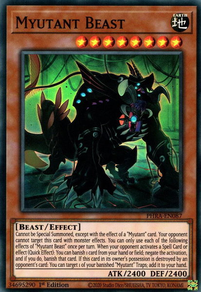 Myutant Beast - Phantom Rage YuGiOh trading card