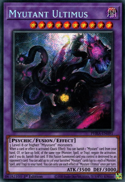 Myutant Ultimus - Phantom Rage YuGiOh trading card