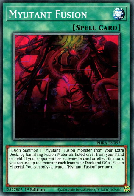 Myutant Fusion - Phantom Rage YuGiOh trading card