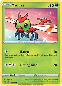 Yanma - SWSH04: Vivid Voltage (SWSH04) #006/185 - Common Pokémon Trading Card