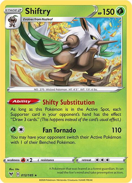 Shiftry - SWSH04: Vivid Voltage Pokémon trading card