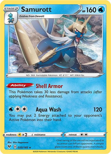 Samurott - SWSH04: Vivid Voltage Pokémon trading card