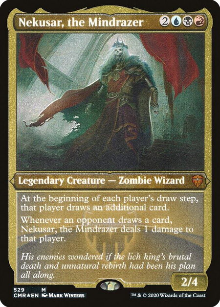 Nekusar, the Mindrazer (Foil Etched) trading card from Commander Legends Nekusar, the Mindrazer (Foil Etched) - Commander Legends Magic: The Gathering trading card