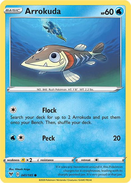 Arrokuda - SWSH04: Vivid Voltage Pokémon trading card