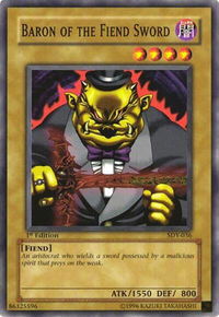 Baron of the Fiend Sword - Starter Deck: Yugi (SDY) #SDY-036 - Common / Short Print YuGiOh Trading Card