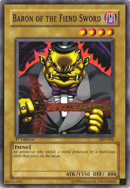 Baron of the Fiend Sword - Starter Deck: Yugi YuGiOh trading card
