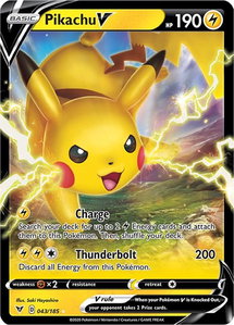 Pikachu V - SWSH04: Vivid Voltage (SWSH04) #043/185 - Ultra Rare Pokémon Trading Card