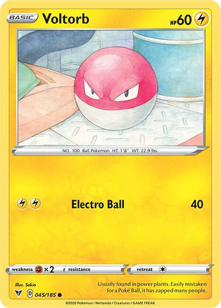 Voltorb - SWSH04: Vivid Voltage Pokémon trading card