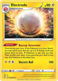 Electrode - SWSH04: Vivid Voltage (SWSH04) #046/185 - Holo Rare Pokémon Trading Card