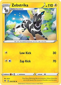 Zebstrika - SWSH04: Vivid Voltage (SWSH04) #054/185 - Uncommon Pokémon Trading Card