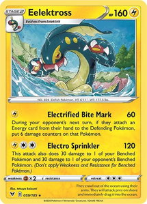 Eelektross - SWSH04: Vivid Voltage (SWSH04) #059/185 - Rare Pokémon Trading Card
