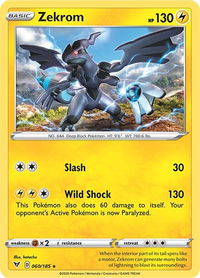 Zekrom - SWSH04: Vivid Voltage (SWSH04) #060/185 - Holo Rare Pokémon Trading Card