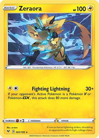 Zeraora - SWSH04: Vivid Voltage (SWSH04) #061/185 - Holo Rare Pokémon Trading Card