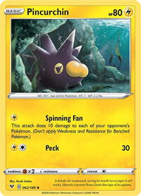 Pincurchin - SWSH04: Vivid Voltage (SWSH04) #062/185 - Uncommon Pokémon Trading Card