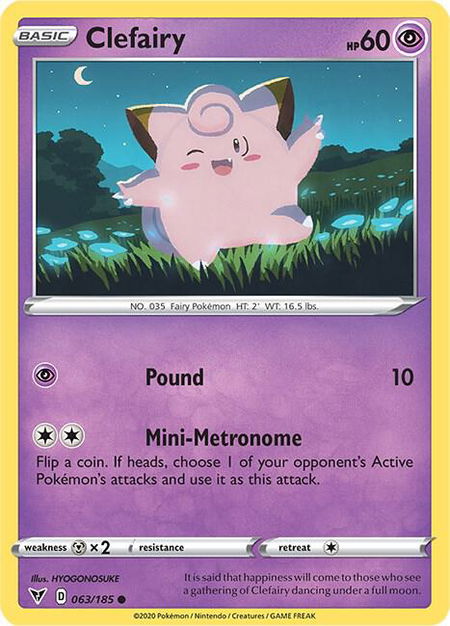 Clefairy - SWSH04: Vivid Voltage Pokémon trading card