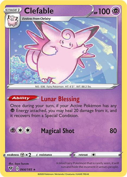 Clefable - SWSH04: Vivid Voltage Pokémon trading card