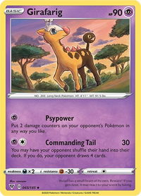 Girafarig - SWSH04: Vivid Voltage (SWSH04) #065/185 - Uncommon Pokémon Trading Card