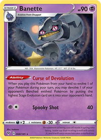 Banette - SWSH04: Vivid Voltage (SWSH04) #068/185 - Rare Pokémon Trading Card