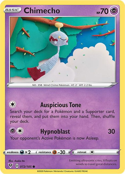 Chimecho - SWSH04: Vivid Voltage Pokémon trading card