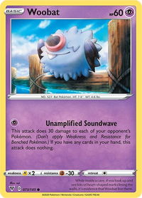 Woobat - SWSH04: Vivid Voltage (SWSH04) #073/185 - Common Pokémon Trading Card