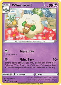 Whimsicott - SWSH04: Vivid Voltage (SWSH04) #076/185 - Rare Pokémon Trading Card
