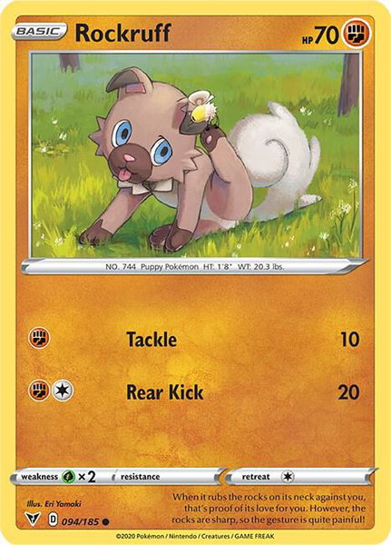 Rockruff - SWSH04: Vivid Voltage Pokémon trading card